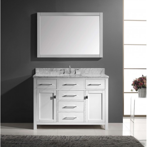 Caroline 48" Single Bathroom Vanity Cabinet Set in White