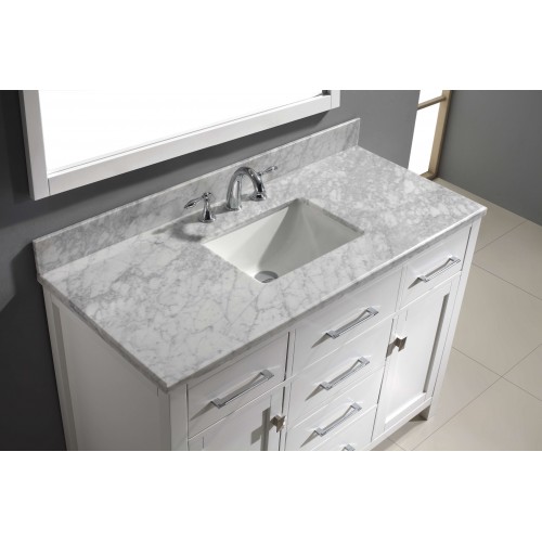 Caroline 48" Single Bathroom Vanity Cabinet Set in White