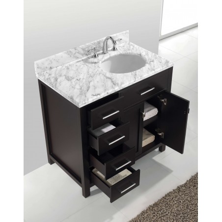 Caroline Parkway 36" Single Bathroom Vanity Cabinet Set in Espresso