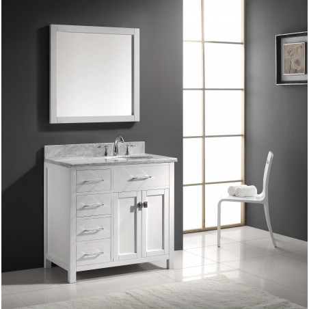 Caroline Parkway 36" Single Bathroom Vanity Cabinet Set in White