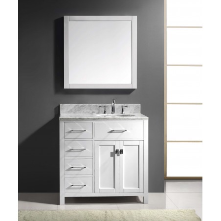 Caroline Parkway 36" Single Bathroom Vanity Cabinet Set in White