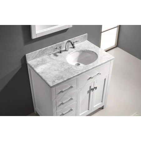 Caroline Parkway 36" Single Bathroom Vanity Cabinet Set in White