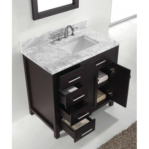 Caroline Parkway 36" Single Bathroom Vanity Cabinet Set in Espresso