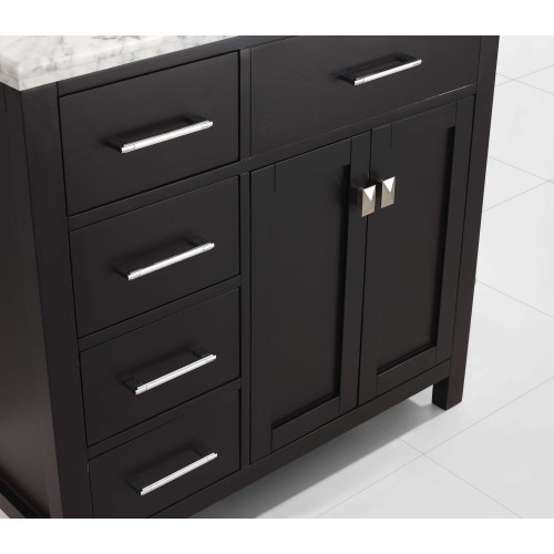 Caroline Parkway 36" Single Bathroom Vanity Cabinet Set in Espresso