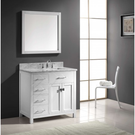 Caroline Parkway 36" Single Bathroom Vanity Cabinet Set in White
