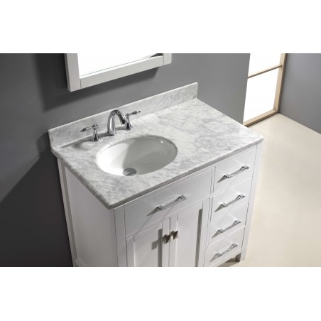 Caroline Parkway 36" Single Bathroom Vanity Cabinet Set in White