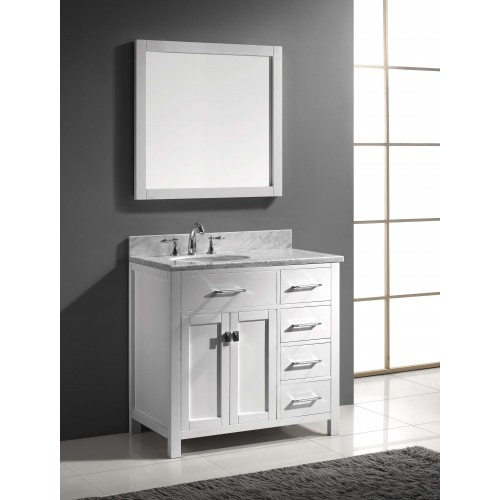 Caroline Parkway 36" Single Bathroom Vanity Cabinet Set in White