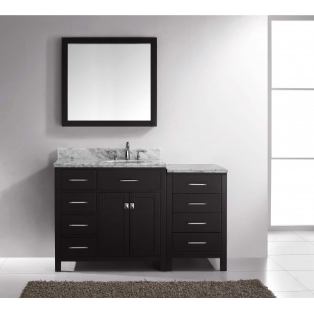 Caroline Parkway 57" Single Bathroom Vanity Cabinet Set in Espresso