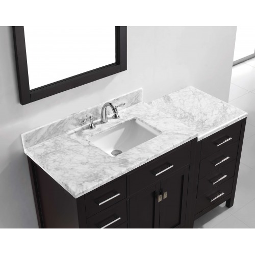 Caroline Parkway 57" Single Bathroom Vanity Cabinet Set in Espresso