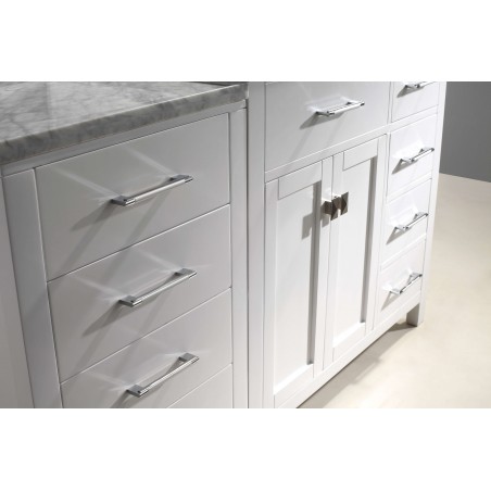 Caroline Parkway 57" Single Bathroom Vanity Cabinet Set in White