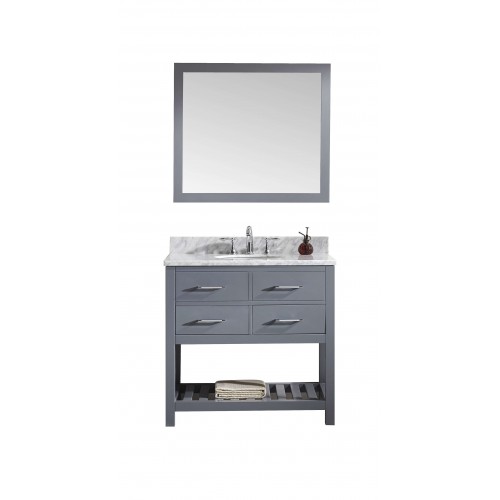 Caroline Estate 36" Single Bathroom Vanity Cabinet Set in Grey