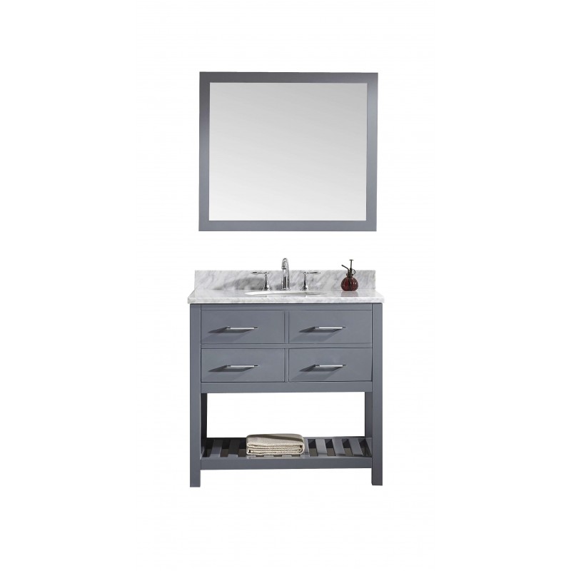 Caroline Estate 36" Single Bathroom Vanity Cabinet Set in Grey