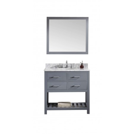 Caroline Estate 36" Single Bathroom Vanity Cabinet Set in Grey