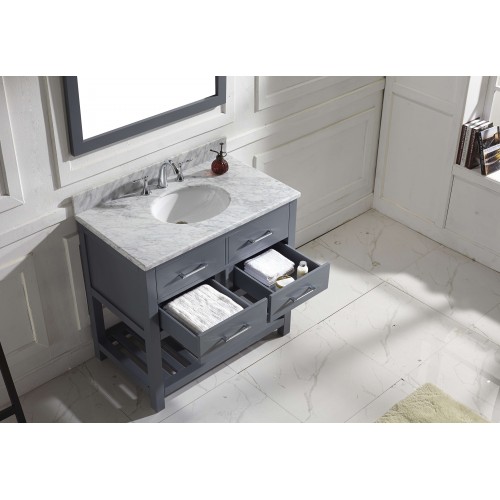 Caroline Estate 36" Single Bathroom Vanity Cabinet Set in Grey