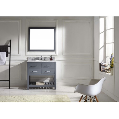 Caroline Estate 36" Single Bathroom Vanity Cabinet Set in Grey