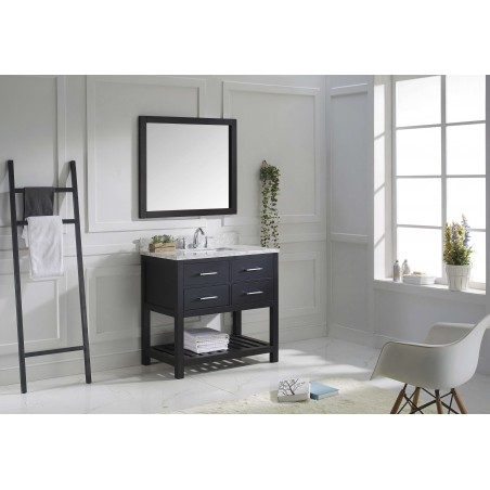 Caroline Estate 36" Single Bathroom Vanity Cabinet Set in Espresso