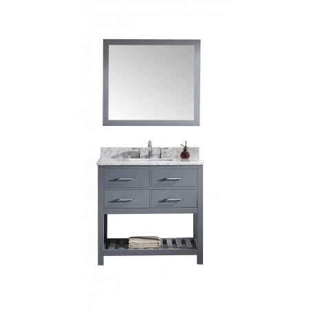 Caroline Estate 36" Single Bathroom Vanity Cabinet Set in Grey