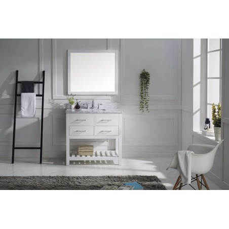 Caroline Estate 36" Single Bathroom Vanity Cabinet Set in White