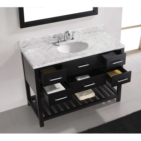 Caroline Estate 48" Single Bathroom Vanity Cabinet Set in Espresso