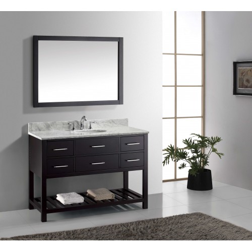 Caroline Estate 48" Single Bathroom Vanity Cabinet Set in Espresso