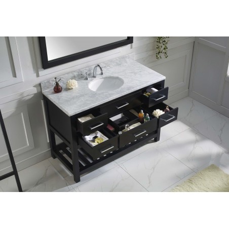 Caroline Estate 48" Single Bathroom Vanity Cabinet Set in Espresso