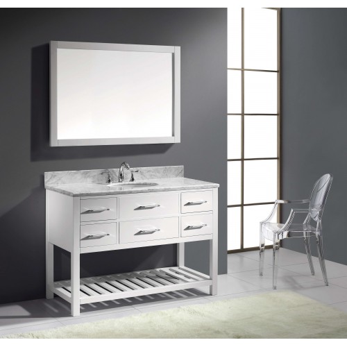 Caroline Estate 48" Single Bathroom Vanity Cabinet Set in White