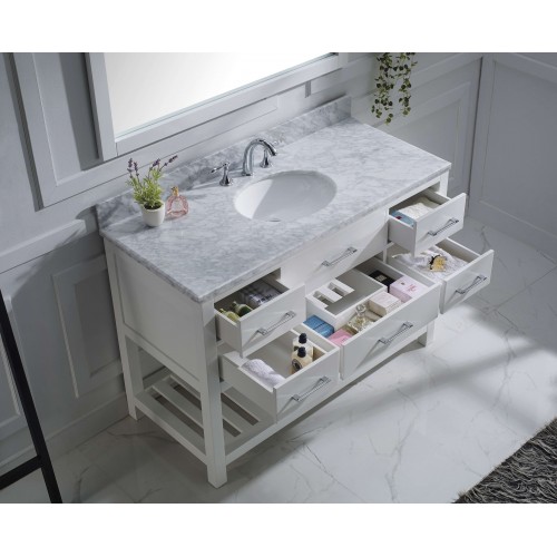 Caroline Estate 48" Single Bathroom Vanity Cabinet Set in White