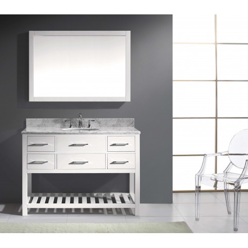 Caroline Estate 48" Single Bathroom Vanity Cabinet Set in White