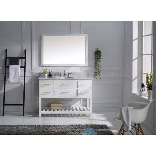 Caroline Estate 48" Single Bathroom Vanity Cabinet Set in White