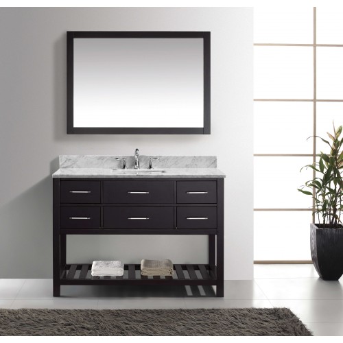 Caroline Estate 48" Single Bathroom Vanity Cabinet Set in Espresso