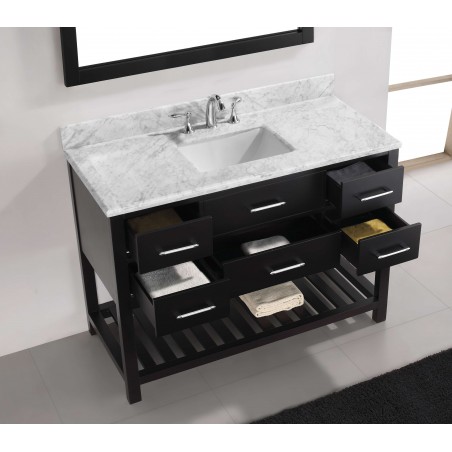 Caroline Estate 48" Single Bathroom Vanity Cabinet Set in Espresso