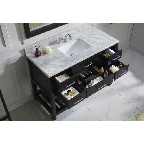 Caroline Estate 48" Single Bathroom Vanity Cabinet Set in Espresso