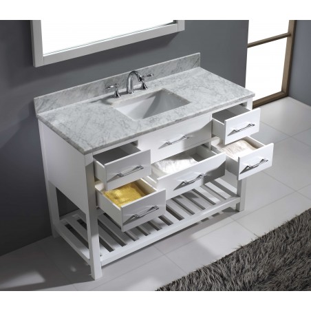 Caroline Estate 48" Single Bathroom Vanity Cabinet Set in White