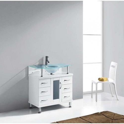 Vincente 32" Single Bathroom Vanity Cabinet in White