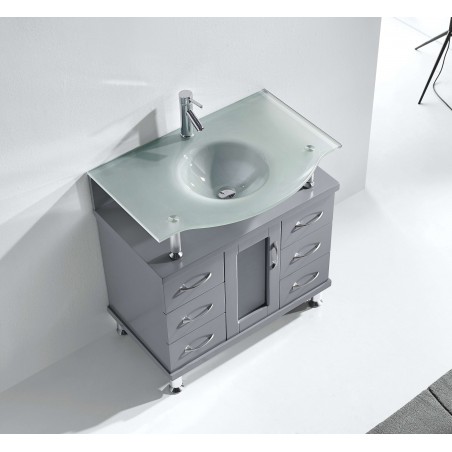 Vincente 32" Single Bathroom Vanity Cabinet in Grey