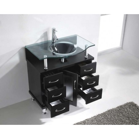 Vincente 32" Single Bathroom Vanity Cabinet in Espresso