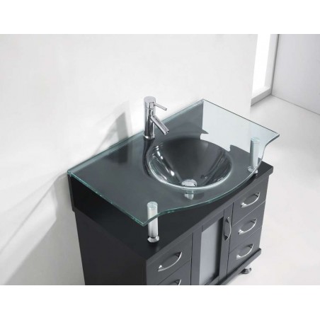 Vincente 32" Single Bathroom Vanity Cabinet in Espresso