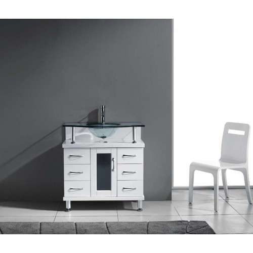 Vincente 32" Single Bathroom Vanity Cabinet in White