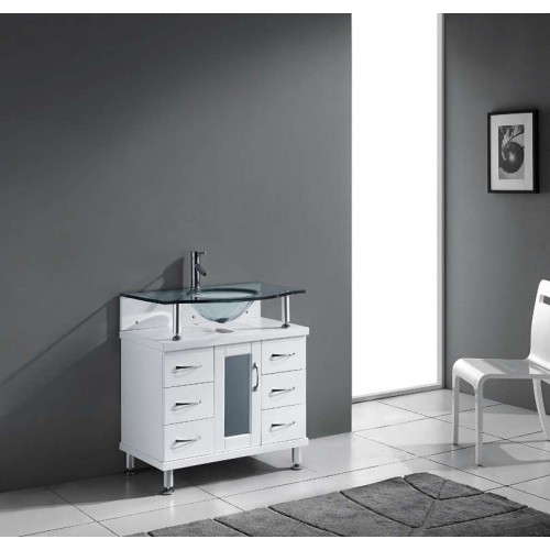 Vincente 32" Single Bathroom Vanity Cabinet in White