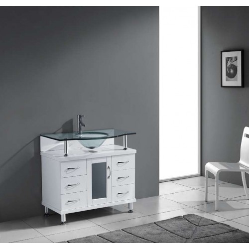 Vincente 36" Single Bathroom Vanity Cabinet in White