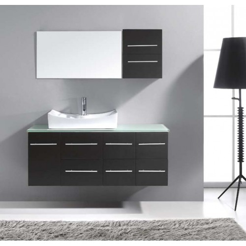 Ceanna 55" Single Bathroom Vanity Cabinet Set in Espresso