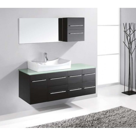 Ceanna 55" Single Bathroom Vanity Cabinet Set in Espresso