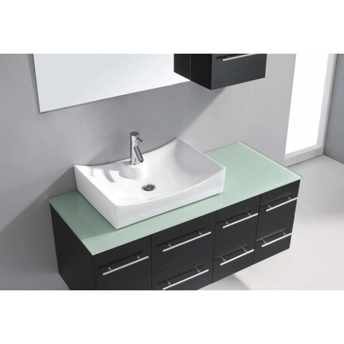 Ceanna 55" Single Bathroom Vanity Cabinet Set in Espresso