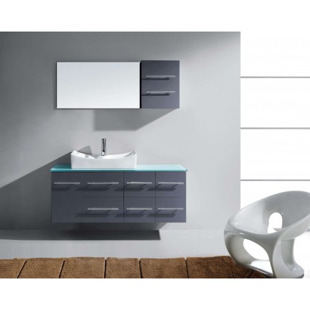 Ceanna 55" Single Bathroom Vanity Cabinet Set in Grey