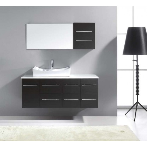 Ceanna 55" Single Bathroom Vanity Cabinet Set in Espresso