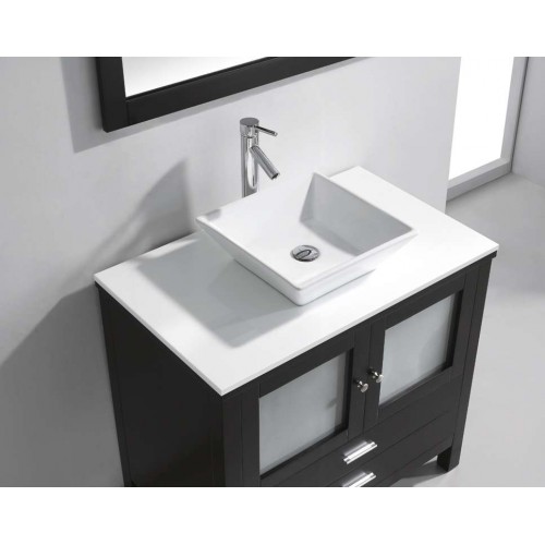 Brentford 36" Single Bathroom Vanity Cabinet Set in Espresso