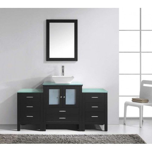 Brentford 63" Single Bathroom Vanity Cabinet Set in Espresso