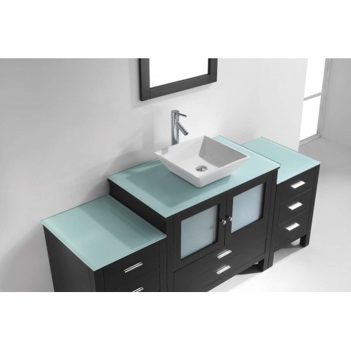 Brentford 71" Single Bathroom Vanity Cabinet Set in Espresso