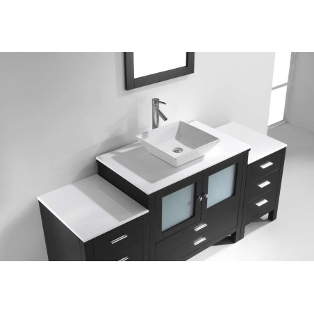 Brentford 71" Single Bathroom Vanity Cabinet Set in Espresso