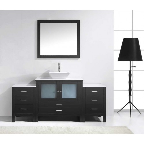 Brentford 71" Single Bathroom Vanity Cabinet Set in Espresso